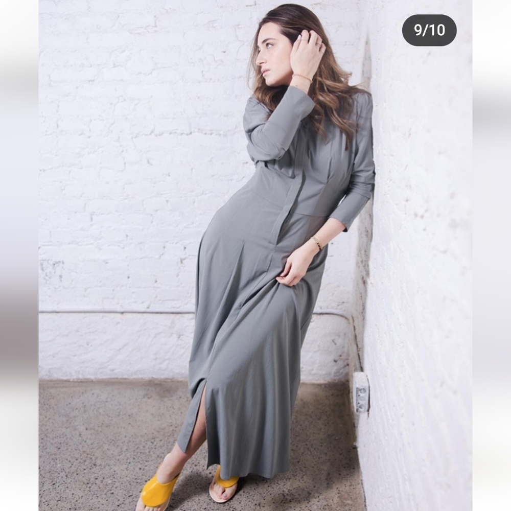 TheFrockNYC traveler dress in sage